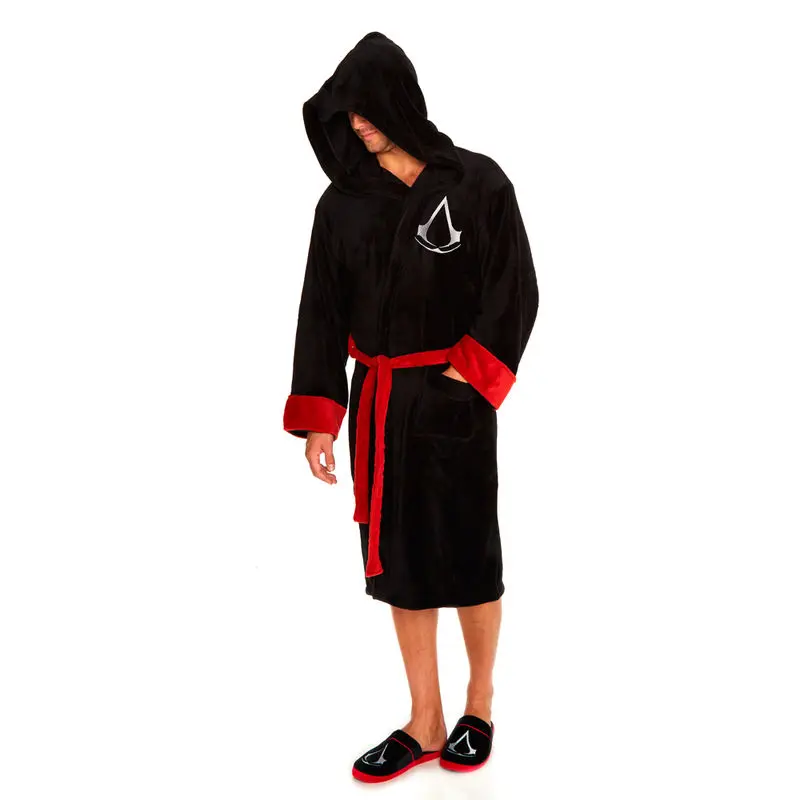 Assassin's Creed Fleece Bathrobe White Logo product photo