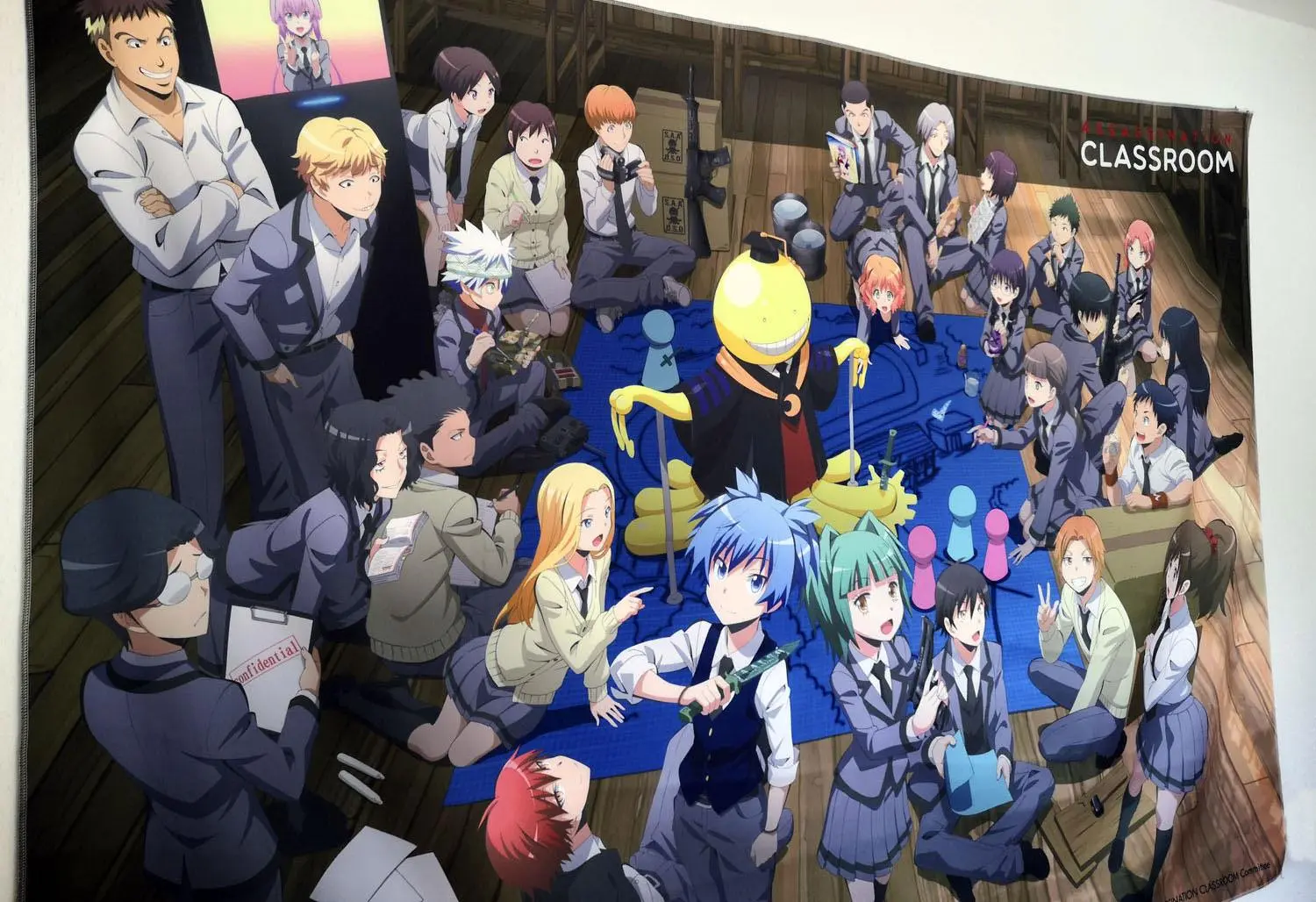 Assassination Classroom Wall Decoration Koro with Class 3-E 140 x 200 cm product photo