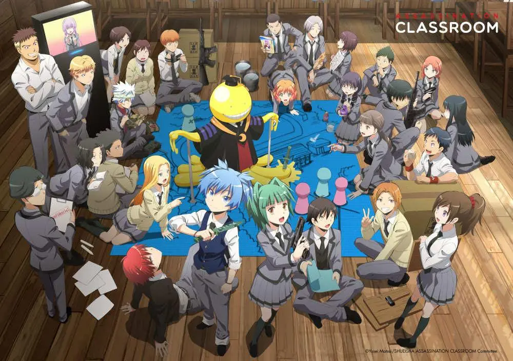 Assassination Classroom Wall Decoration Koro with Class 3-E 140 x 200 cm product photo