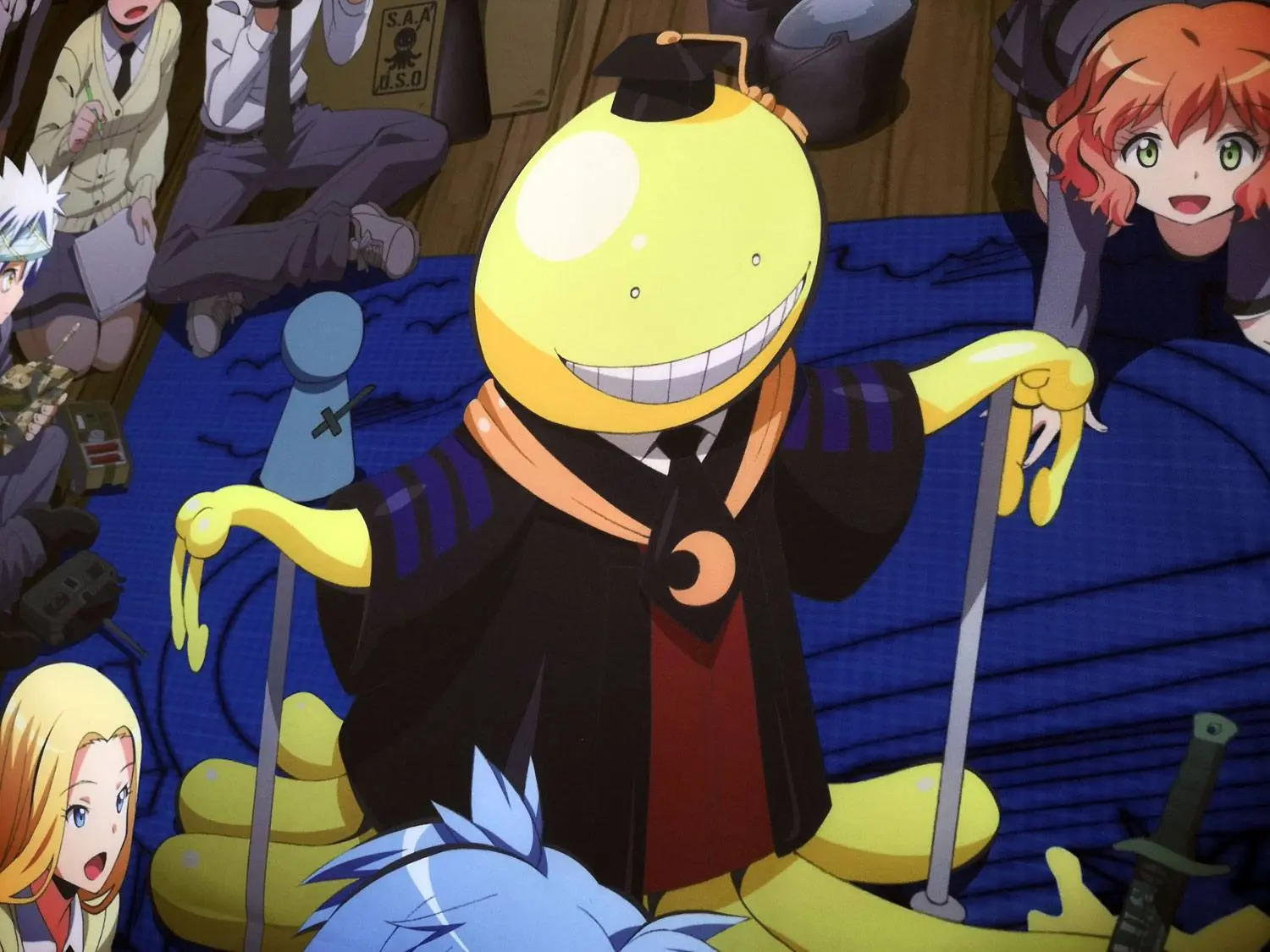 Assassination Classroom Wall Decoration Koro with Class 3-E 140 x 200 cm product photo