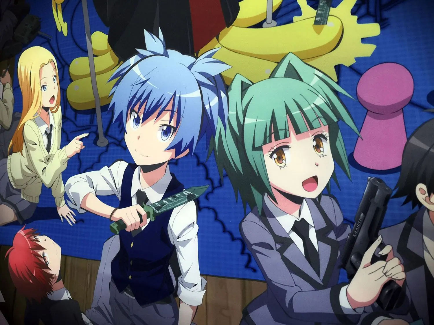 Assassination Classroom Wall Decoration Koro with Class 3-E 140 x 200 cm product photo