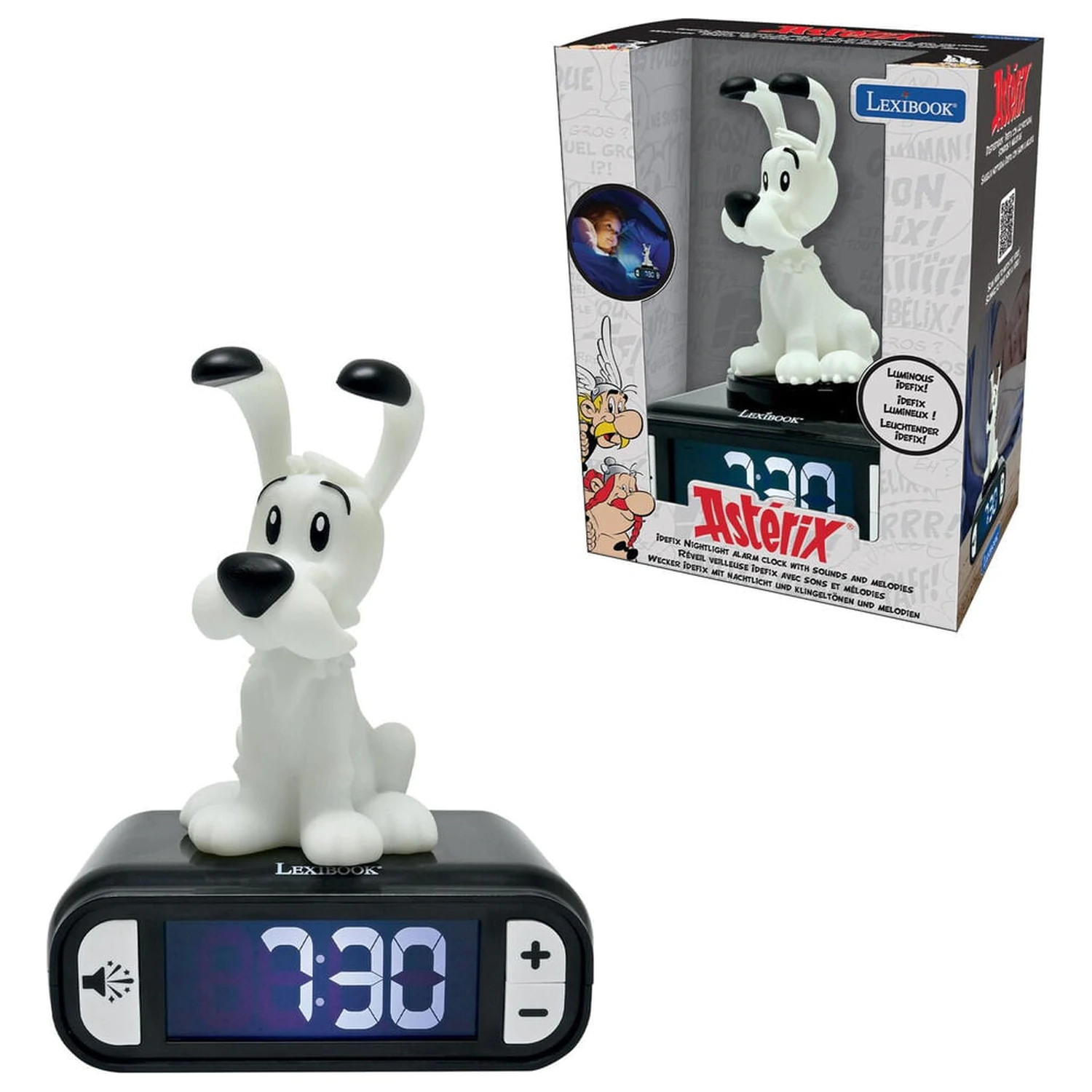 Asterix Idefix alarm clock with night light product photo