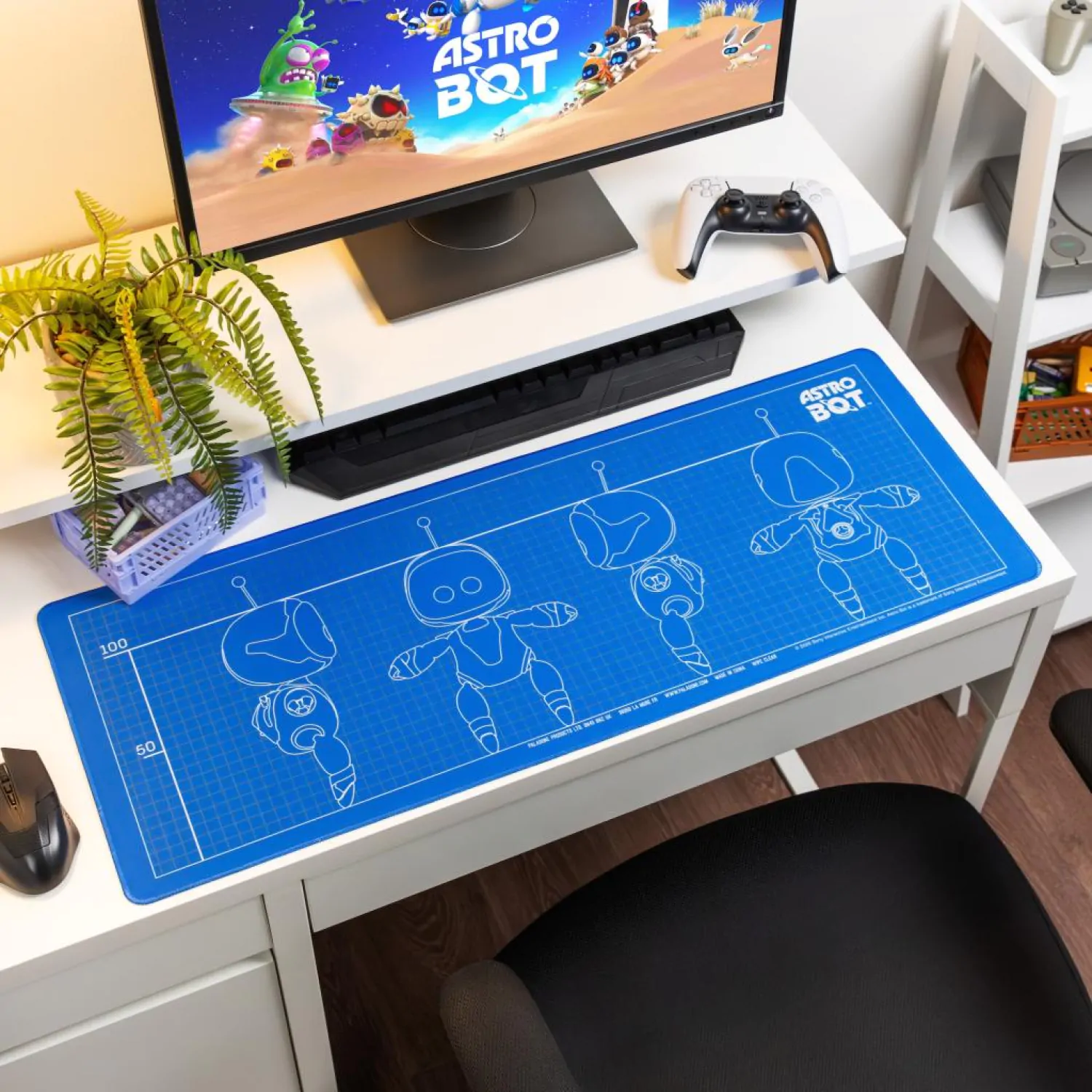 Astro Bot desk mat product photo
