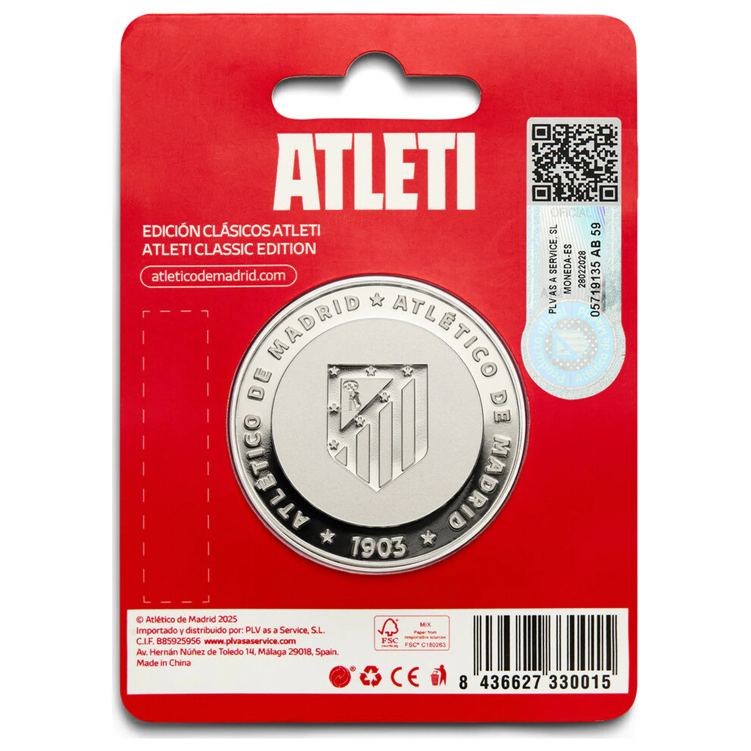 Atletico de Madrid Courage and Heart commemorative coin product photo