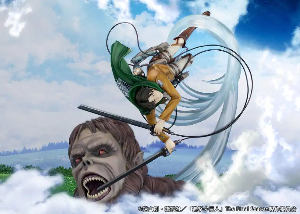 Attack on Titan PVC Statue 1/7 Levi vs Beast Titan Ver. 28 cm termékfotó