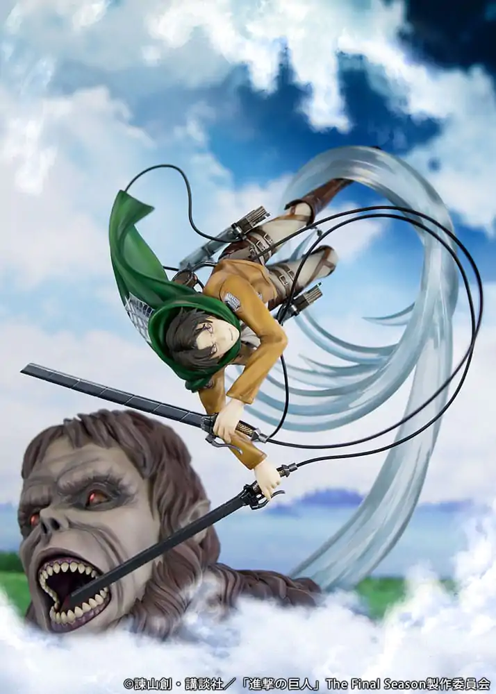 Attack on Titan PVC Statue 1/7 Levi vs Beast Titan Ver. 28 cm termékfotó