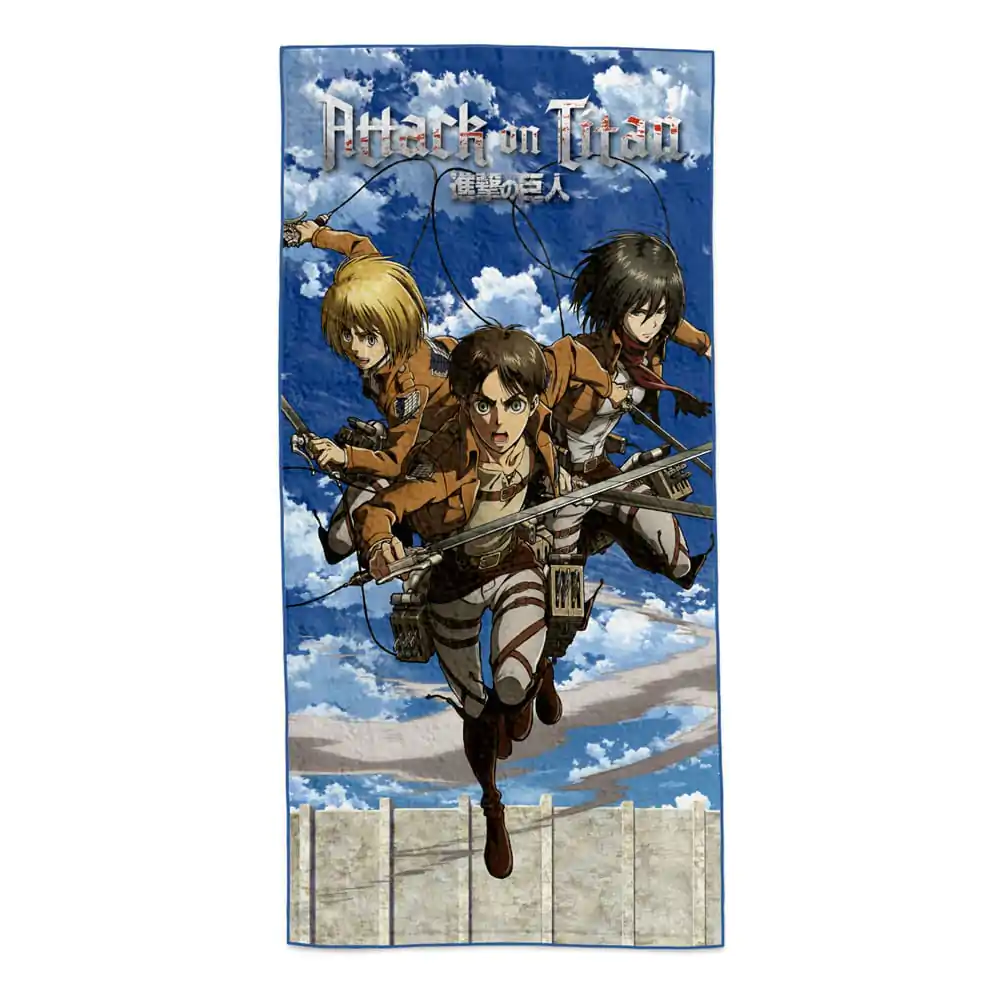 Attack on Titan Towel Eren, Mikasa & Armin 150 x 75 cm termékfotó