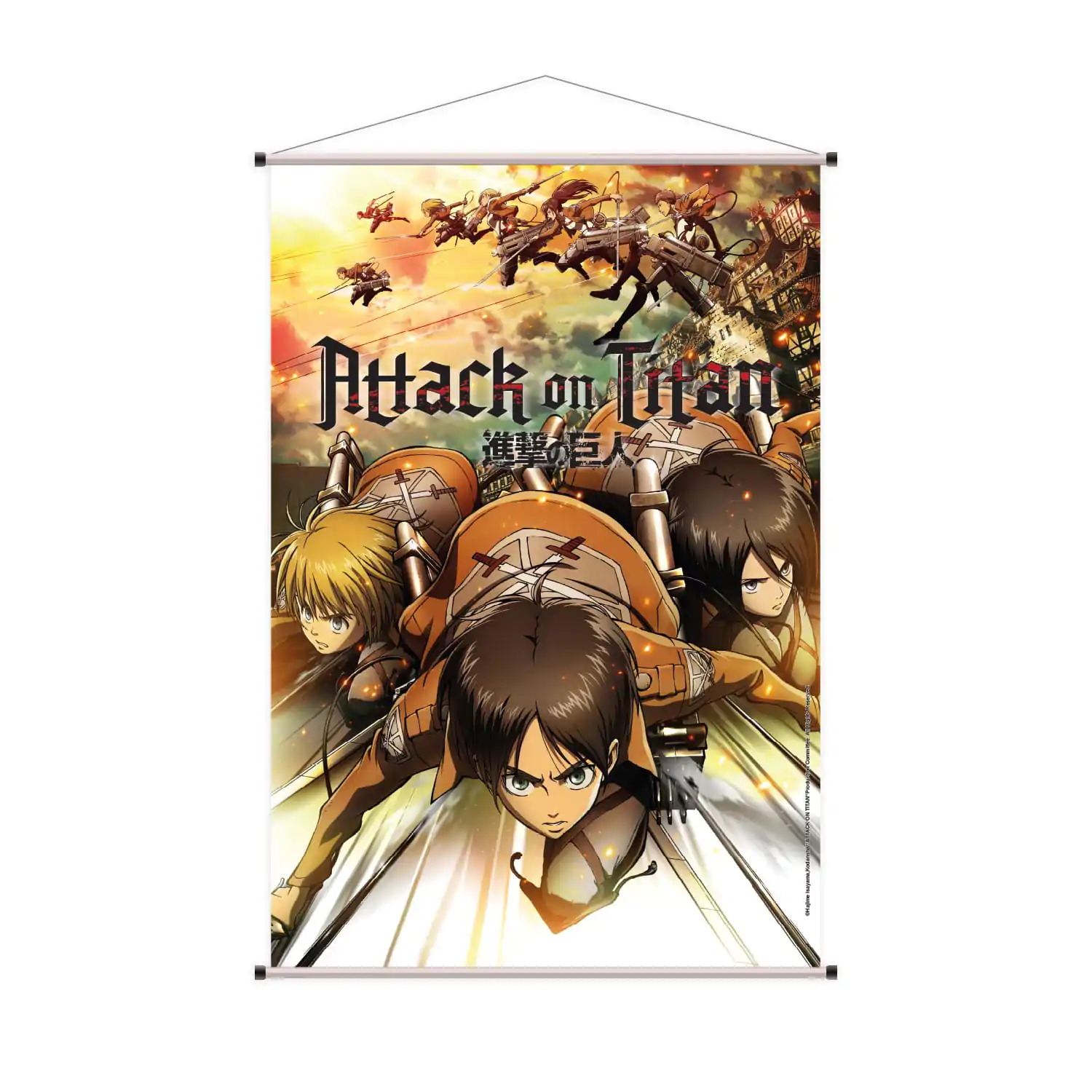 Attack on Titan Wallscroll Eren, Mikasa & Armin 60 x 90 cm product photo