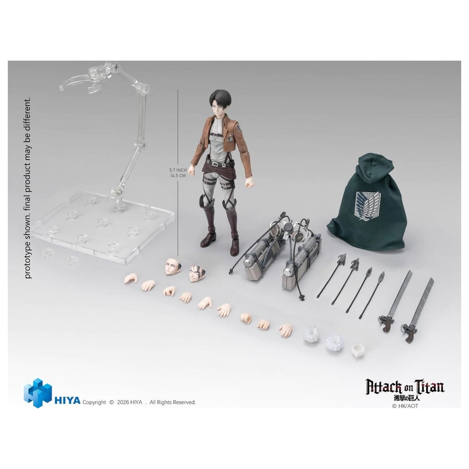 Attack on Titan Exquisite Basic Series Action Figure 1/12 Levi Ackerman 15 cm product photo