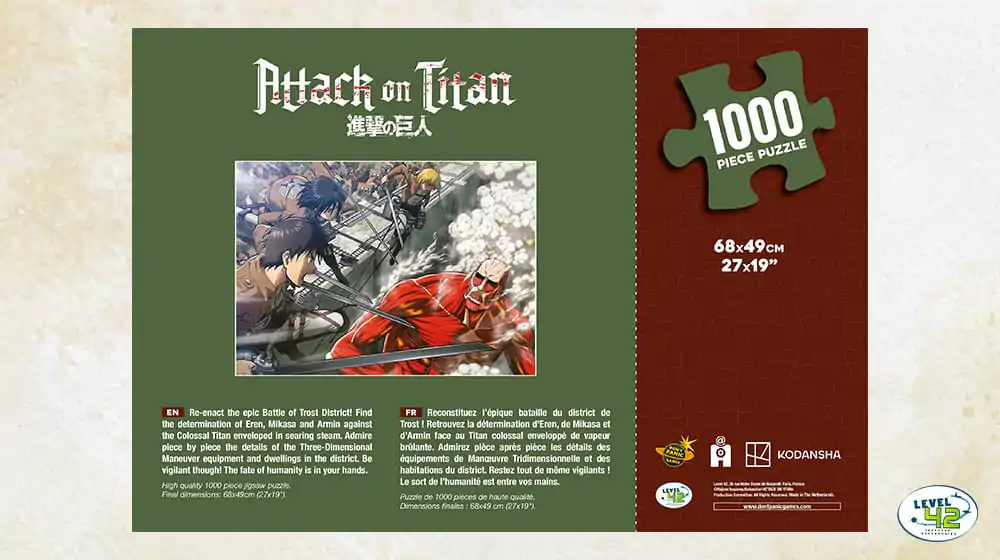 Attack on Titan Puzzle Fight (1000 pieces) termékfotó