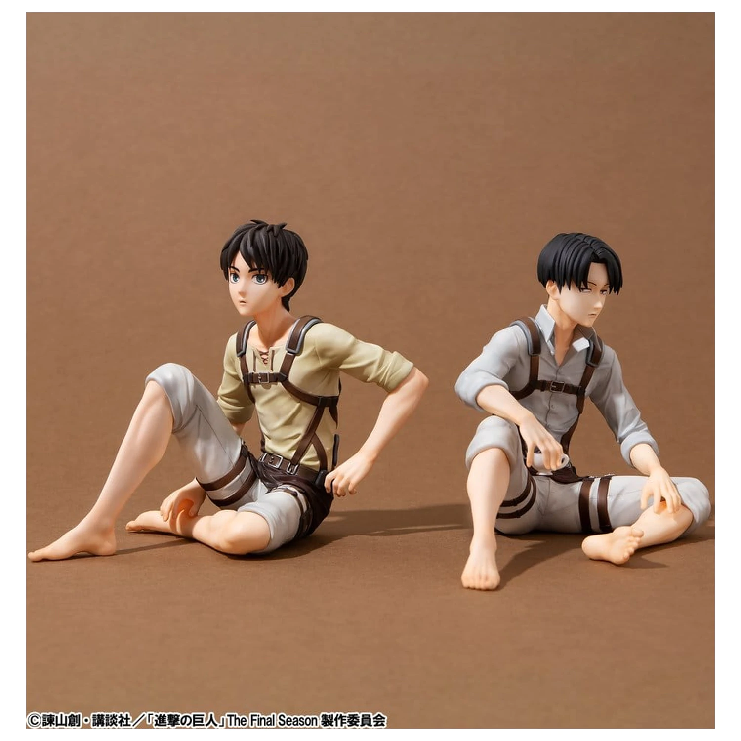 Attack on Titan G.E.M. Series PVC Figures 2-Pack Eren Yeager & Squad Captain Levi Palm Size product photo