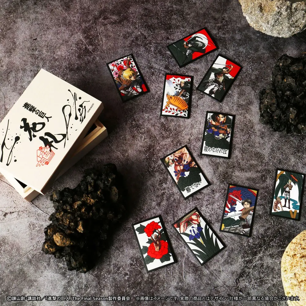 Attack on Titan Playing Cards in wooden box Original Hanafuda Limited Edition product photo