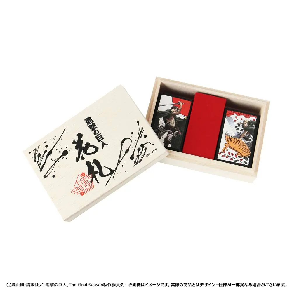 Attack on Titan Playing Cards in wooden box Original Hanafuda Limited Edition product photo