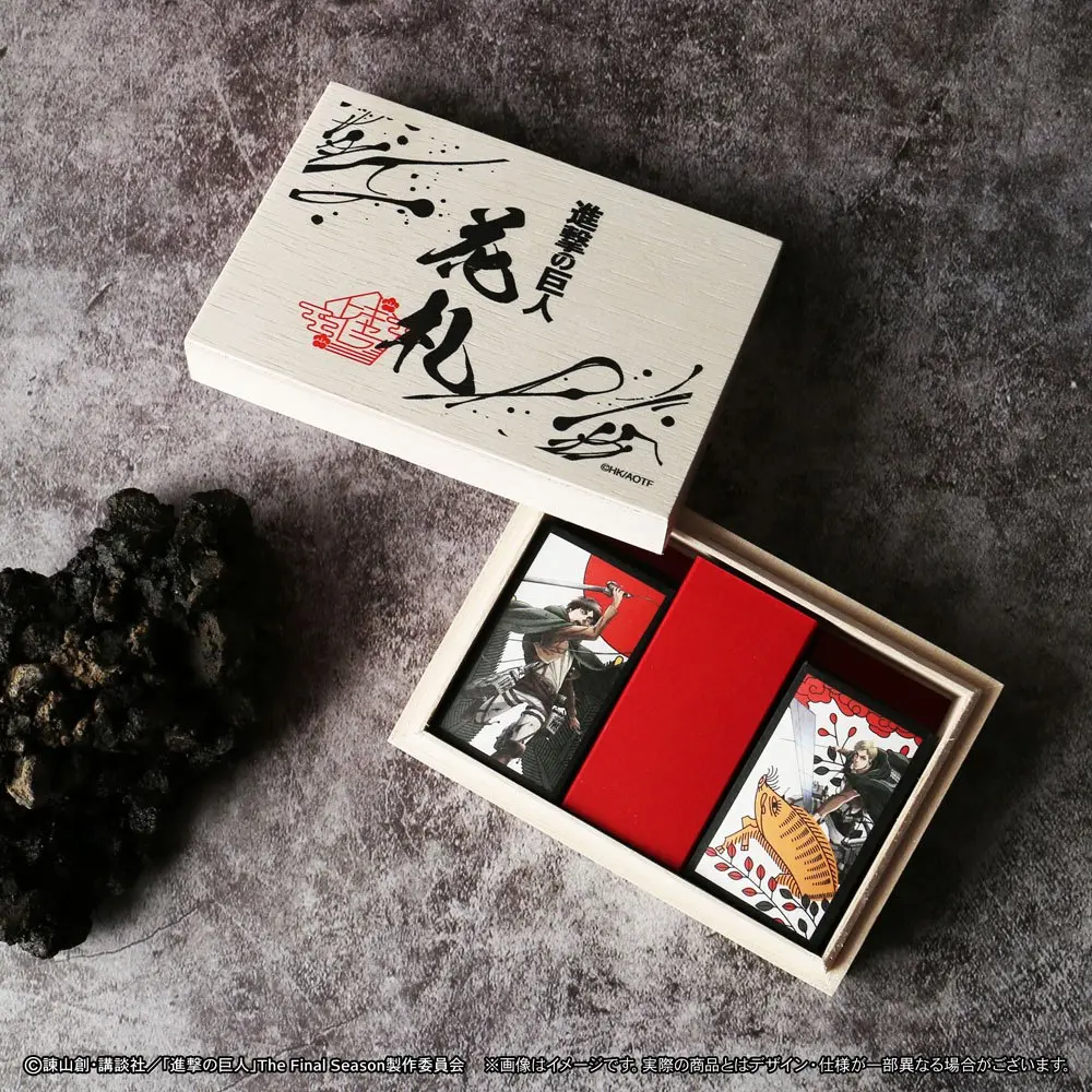 Attack on Titan Playing Cards in wooden box Original Hanafuda Limited Edition product photo