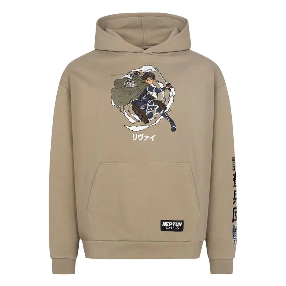 Attack on Titan Hooded Sweater Graphic Khaki termékfotó