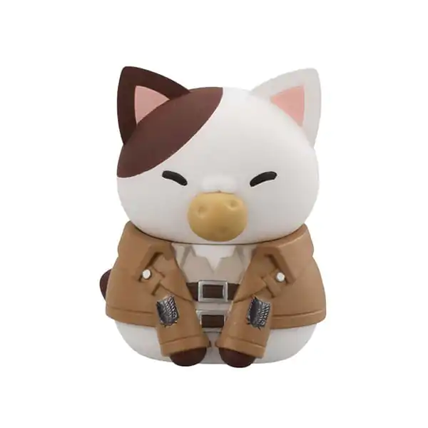 Attack on Titan Mega Cat Project Trading Figure 8-Pack Attack on Tinyan Gathering Scout Regiment danyan! 3 cm product photo