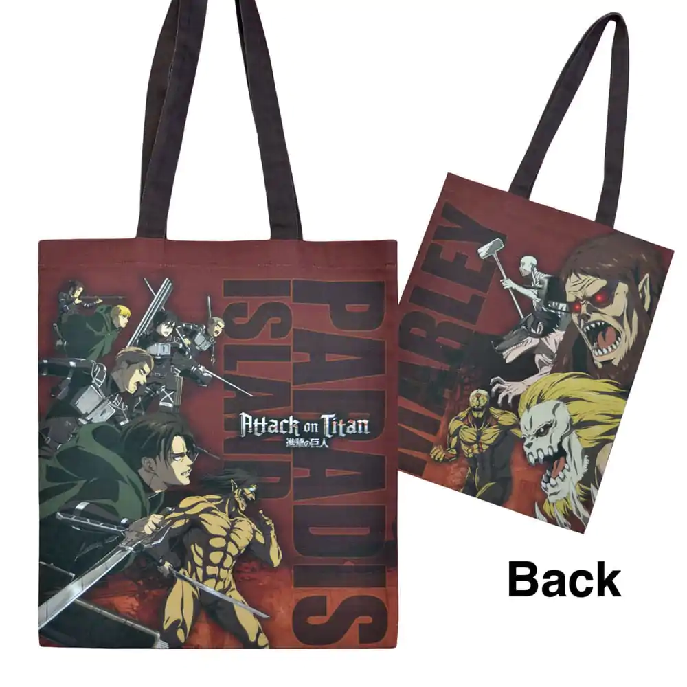 Attack on Titan Tote Bag Paradise Island vs Marley termékfotó