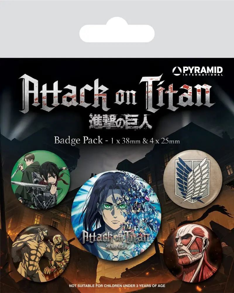 Attack on Titan Pin-Back Buttons 5-Pack Season 4 termékfotó