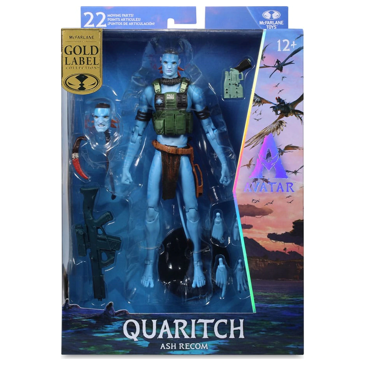Avatar: Fire and Ash Action Figure Quaritch (Ash Recom) (Gold Label) 18 cm product photo