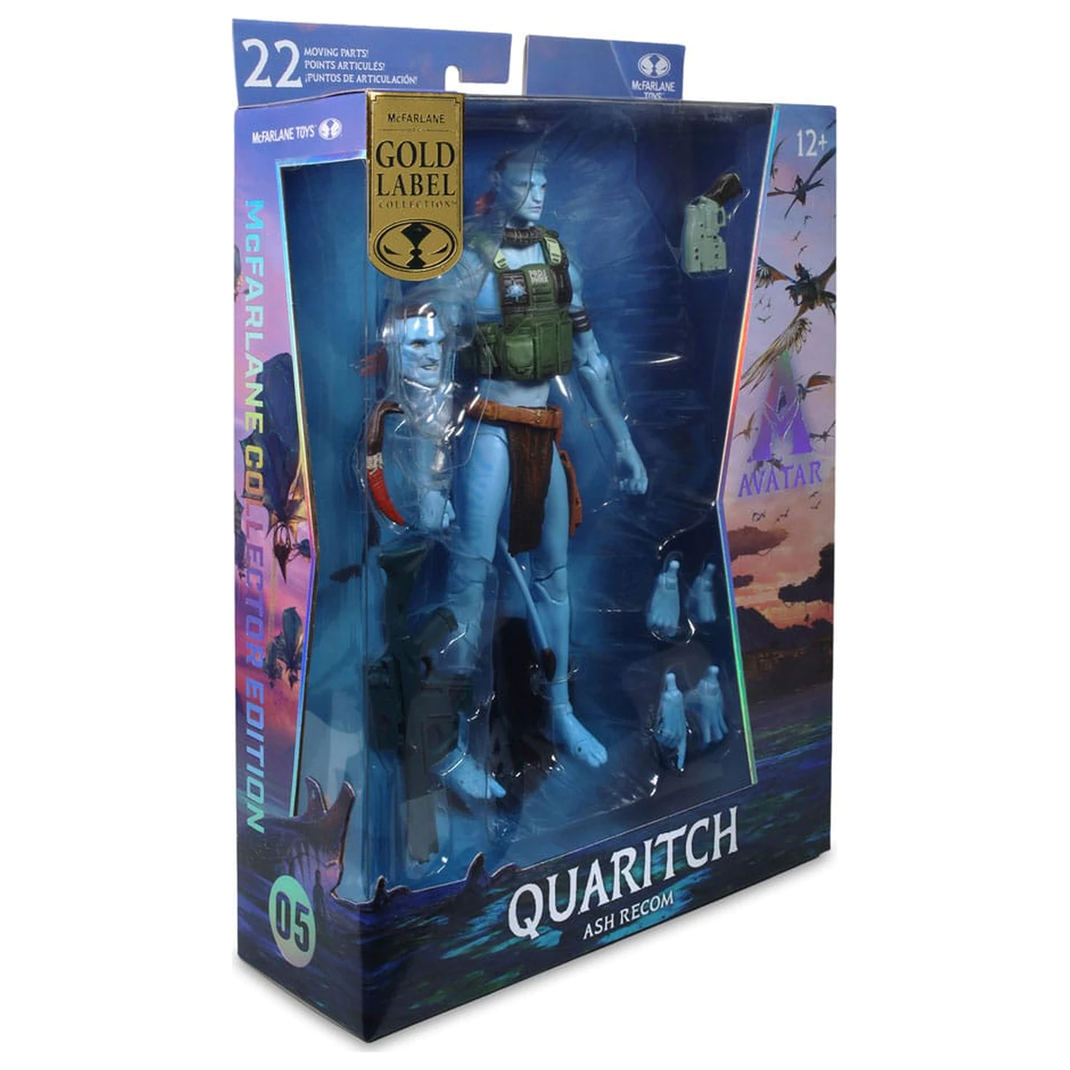 Avatar: Fire and Ash Action Figure Quaritch (Ash Recom) (Gold Label) 18 cm product photo