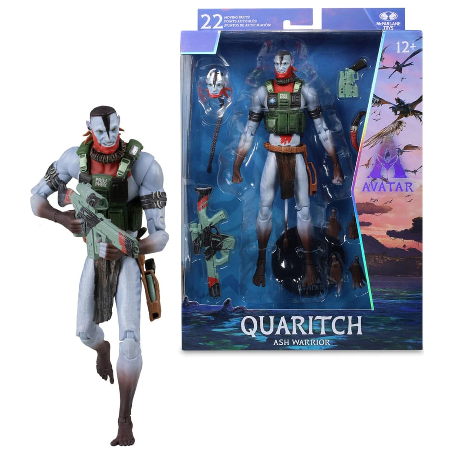 Avatar: Fire and Ash Action Figure Recom Quaritch (Ash Warrior) 18 cm product photo