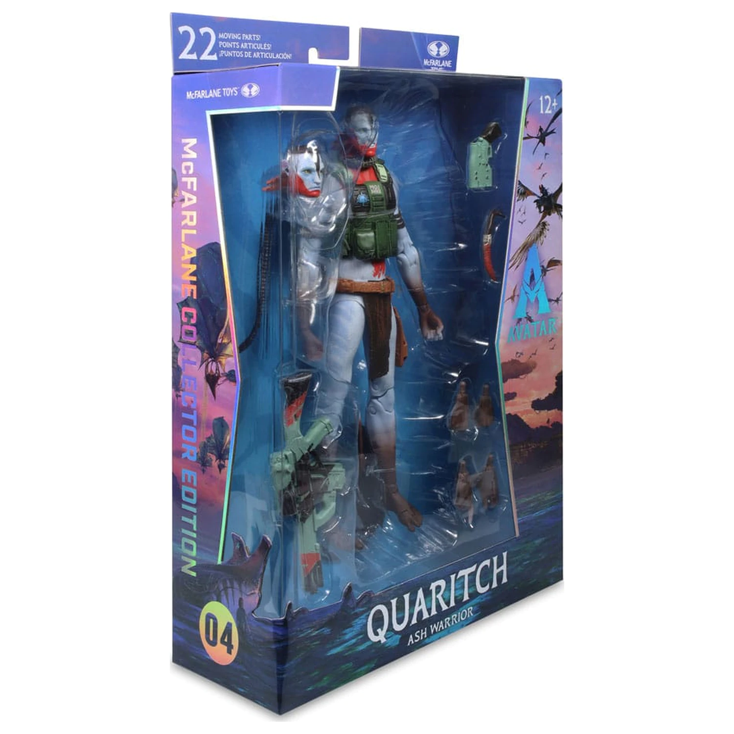 Avatar: Fire and Ash Action Figure Recom Quaritch (Ash Warrior) 18 cm product photo