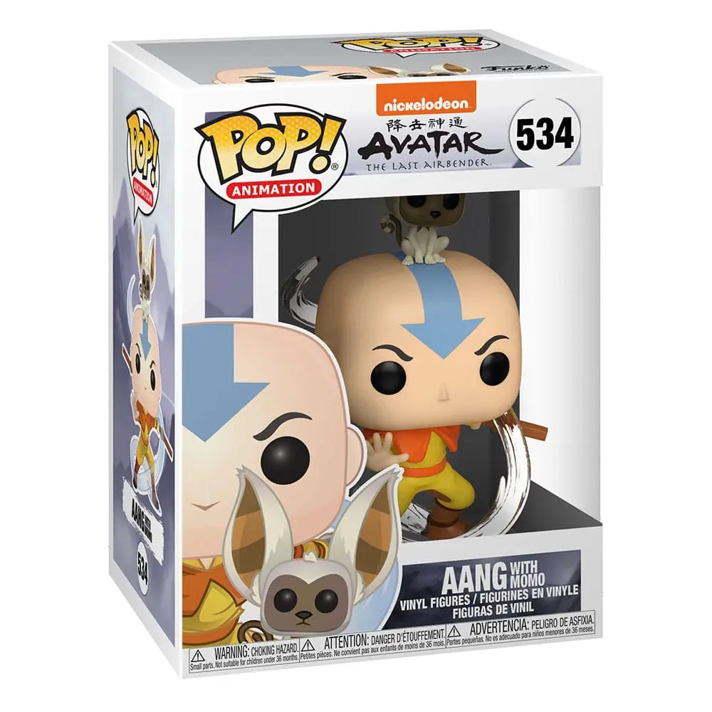 Avatar The Last Airbender POP! Animation Vinyl Figure Aang w/ Momo 9 cm termékfotó