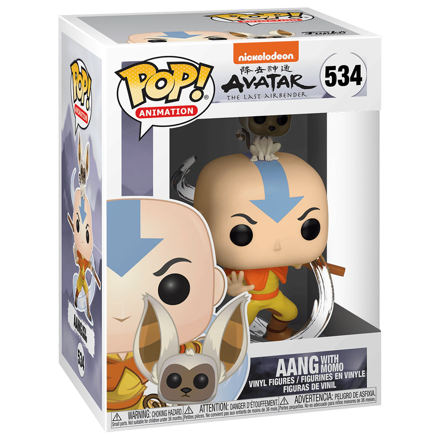 Avatar The Last Airbender POP! Animation Vinyl Figure Aang w/ Momo 9 cm product photo