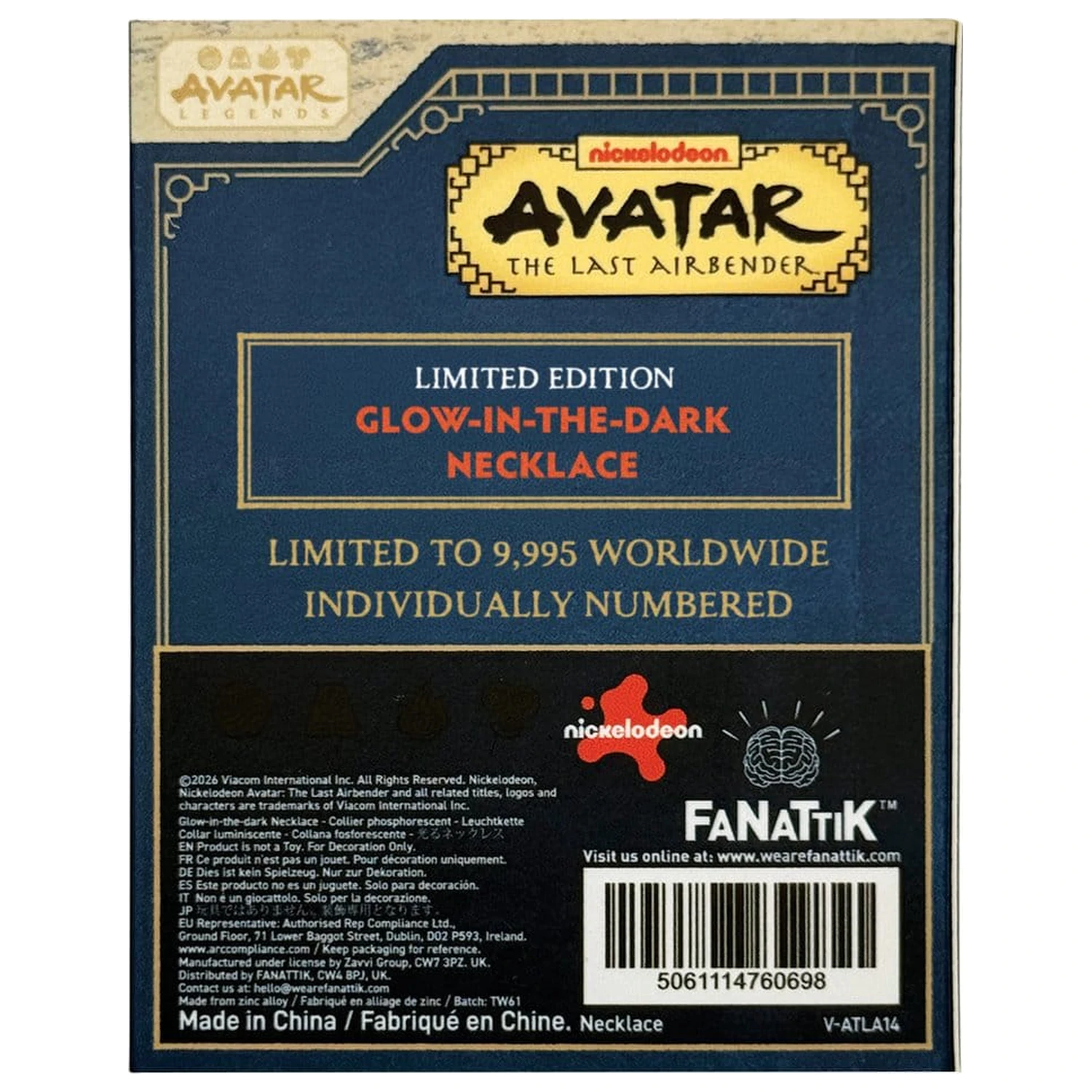 Avatar: The Last Airbender Limited Edition Glow-in-the-Dark Elements Necklace product photo