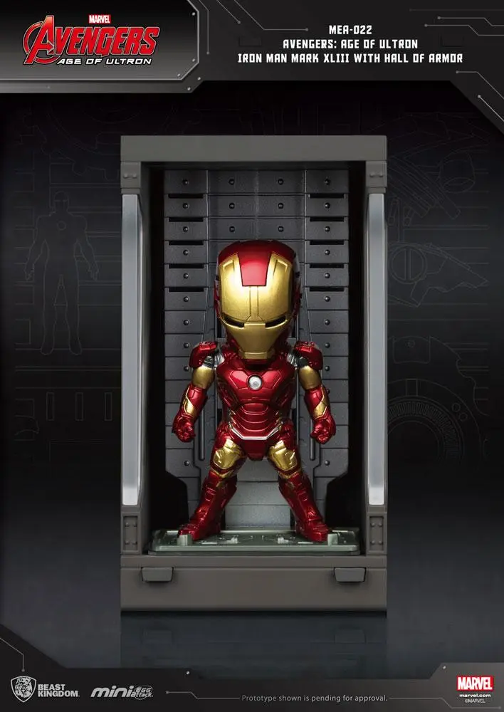 Avengers Age of Ultron Mini Egg Attack Action Figure Hall of Armor Iron Man Mark XLIII 8 cm product photo