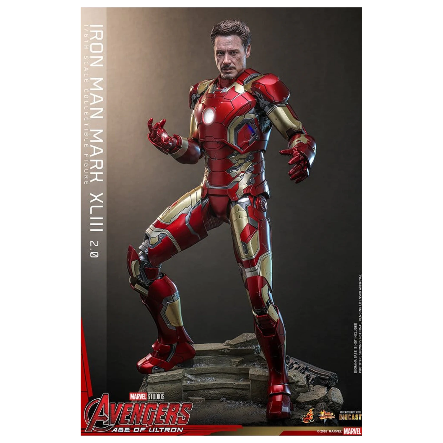 Avengers: Age of Ultron Movie Masterpiece Diecast Action Figure 1/6 Iron Man Mark XLIII (2.0) 32 cm product photo