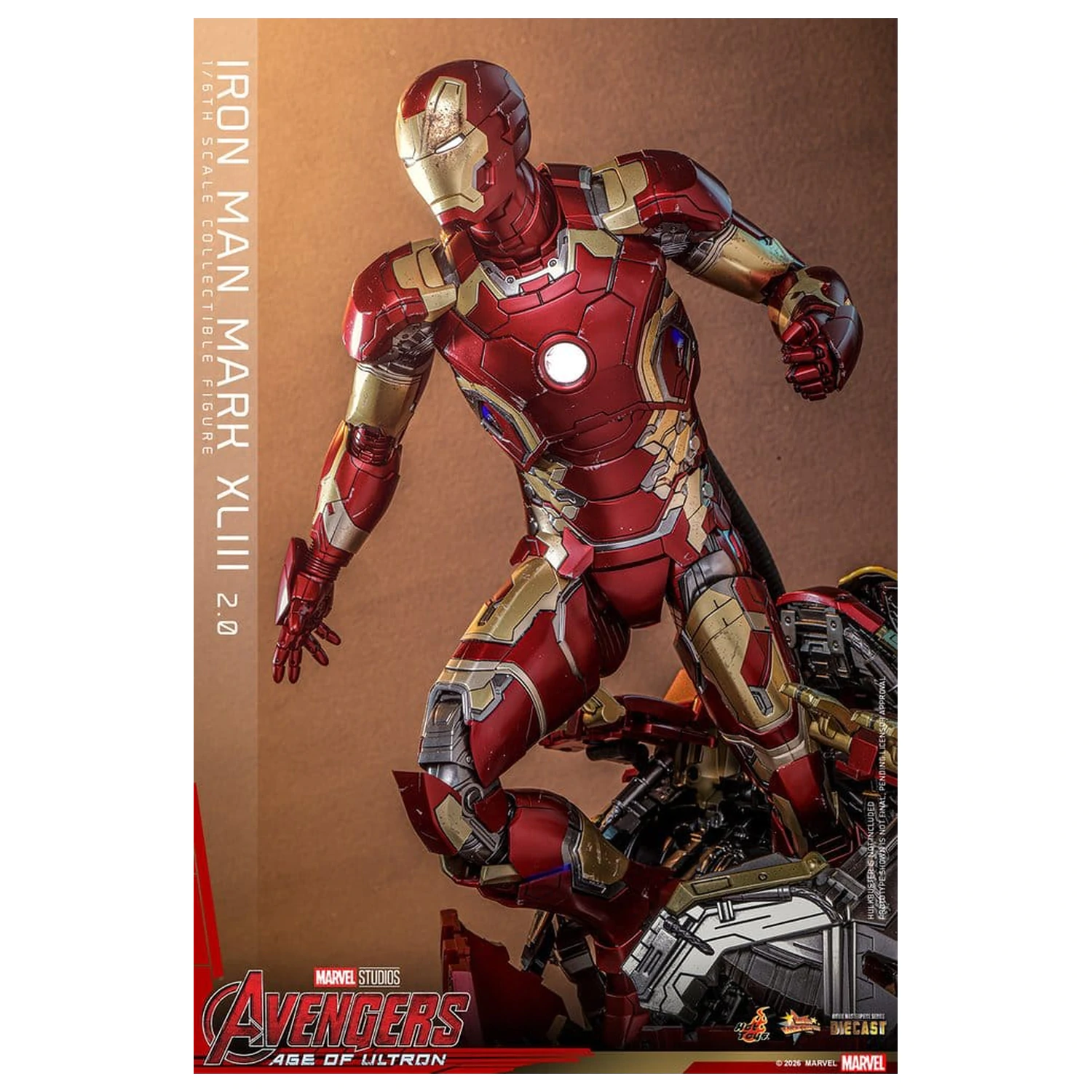 Avengers: Age of Ultron Movie Masterpiece Diecast Action Figure 1/6 Iron Man Mark XLIII (2.0) 32 cm product photo