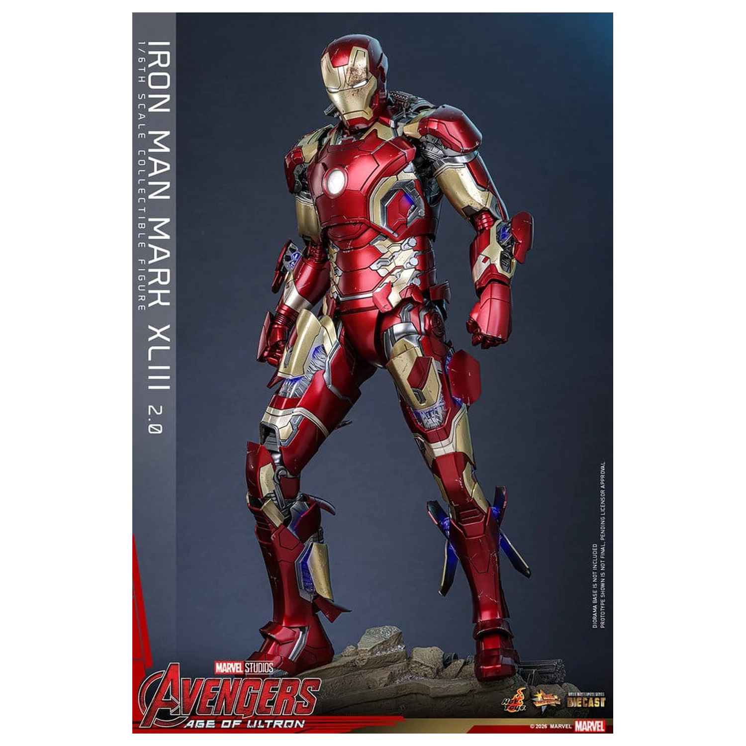 Avengers: Age of Ultron Movie Masterpiece Diecast Action Figure 1/6 Iron Man Mark XLIII (2.0) 32 cm product photo
