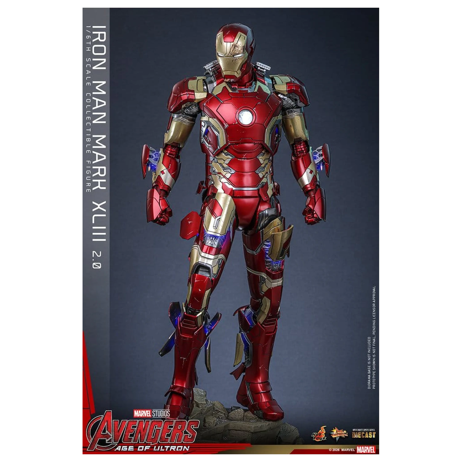 Avengers: Age of Ultron Movie Masterpiece Diecast Action Figure 1/6 Iron Man Mark XLIII (2.0) 32 cm product photo