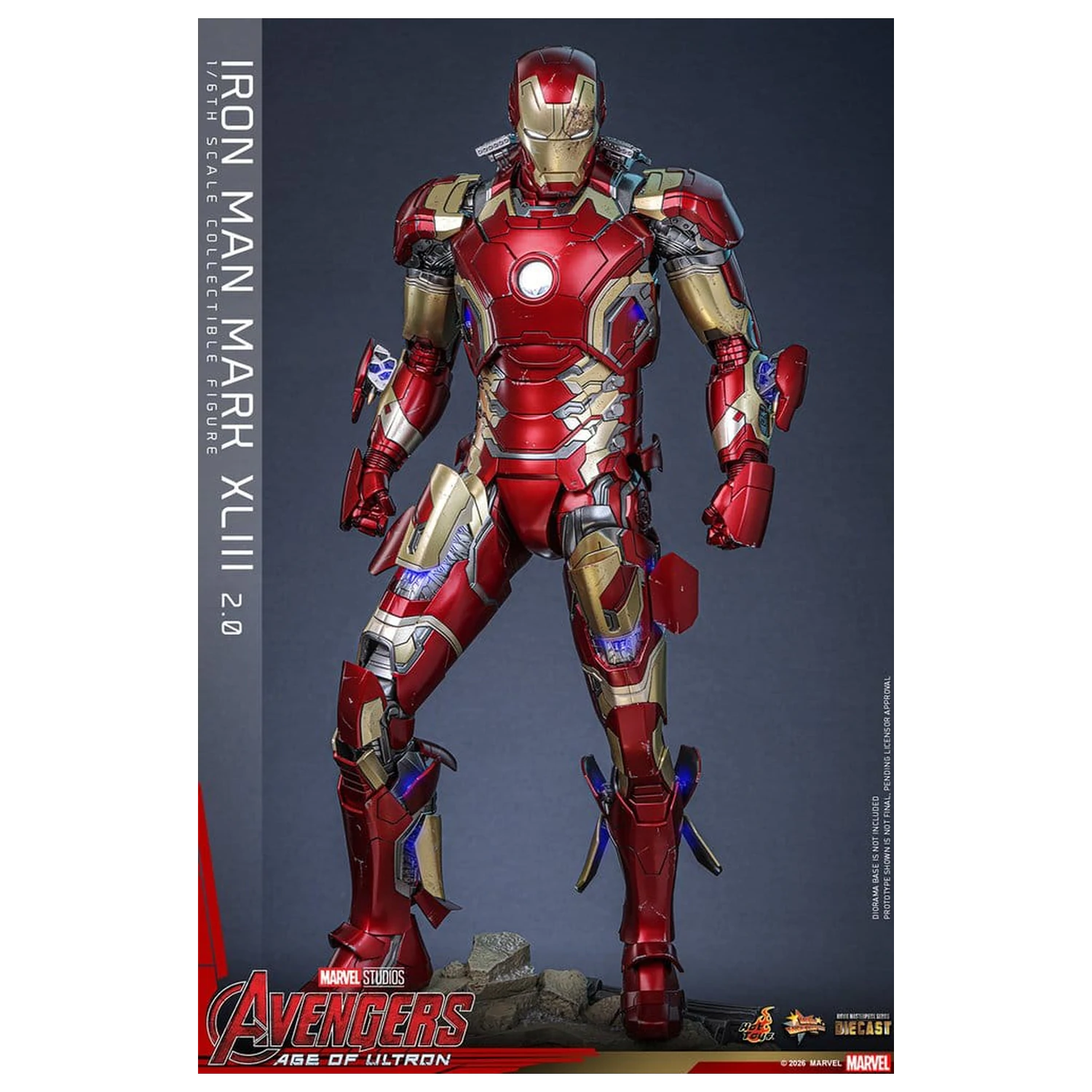 Avengers: Age of Ultron Movie Masterpiece Diecast Action Figure 1/6 Iron Man Mark XLIII (2.0) 32 cm product photo