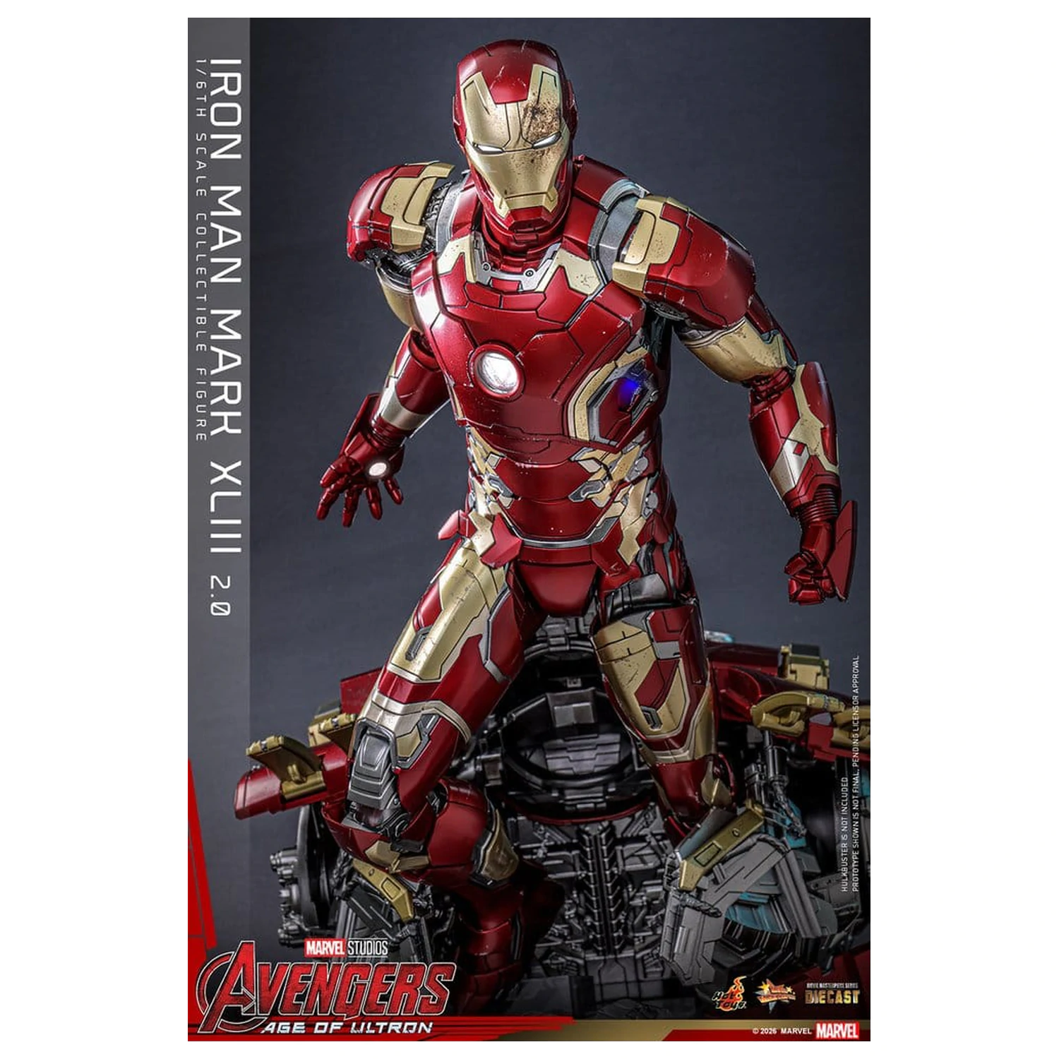 Avengers: Age of Ultron Movie Masterpiece Diecast Action Figure 1/6 Iron Man Mark XLIII (2.0) 32 cm product photo