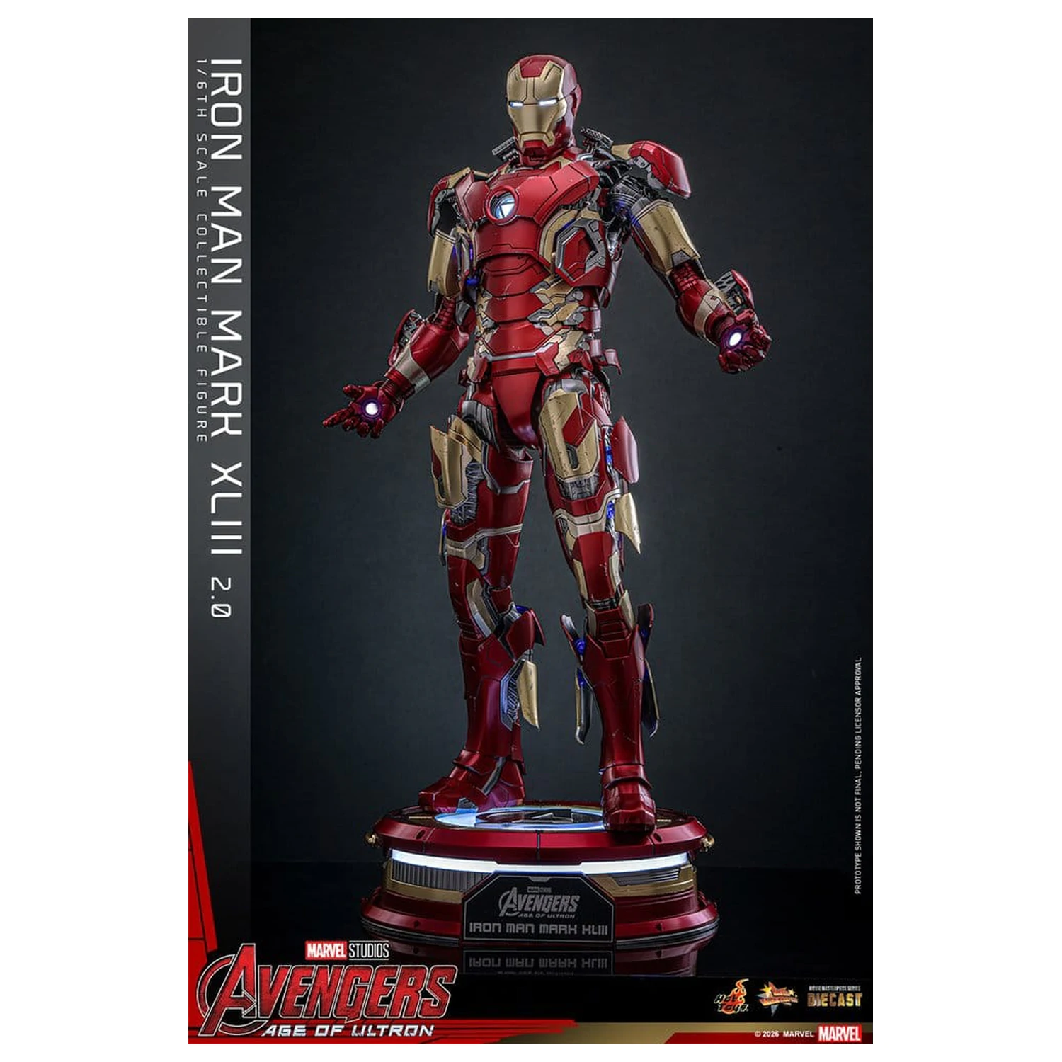 Avengers: Age of Ultron Movie Masterpiece Diecast Action Figure 1/6 Iron Man Mark XLIII (2.0) 32 cm product photo