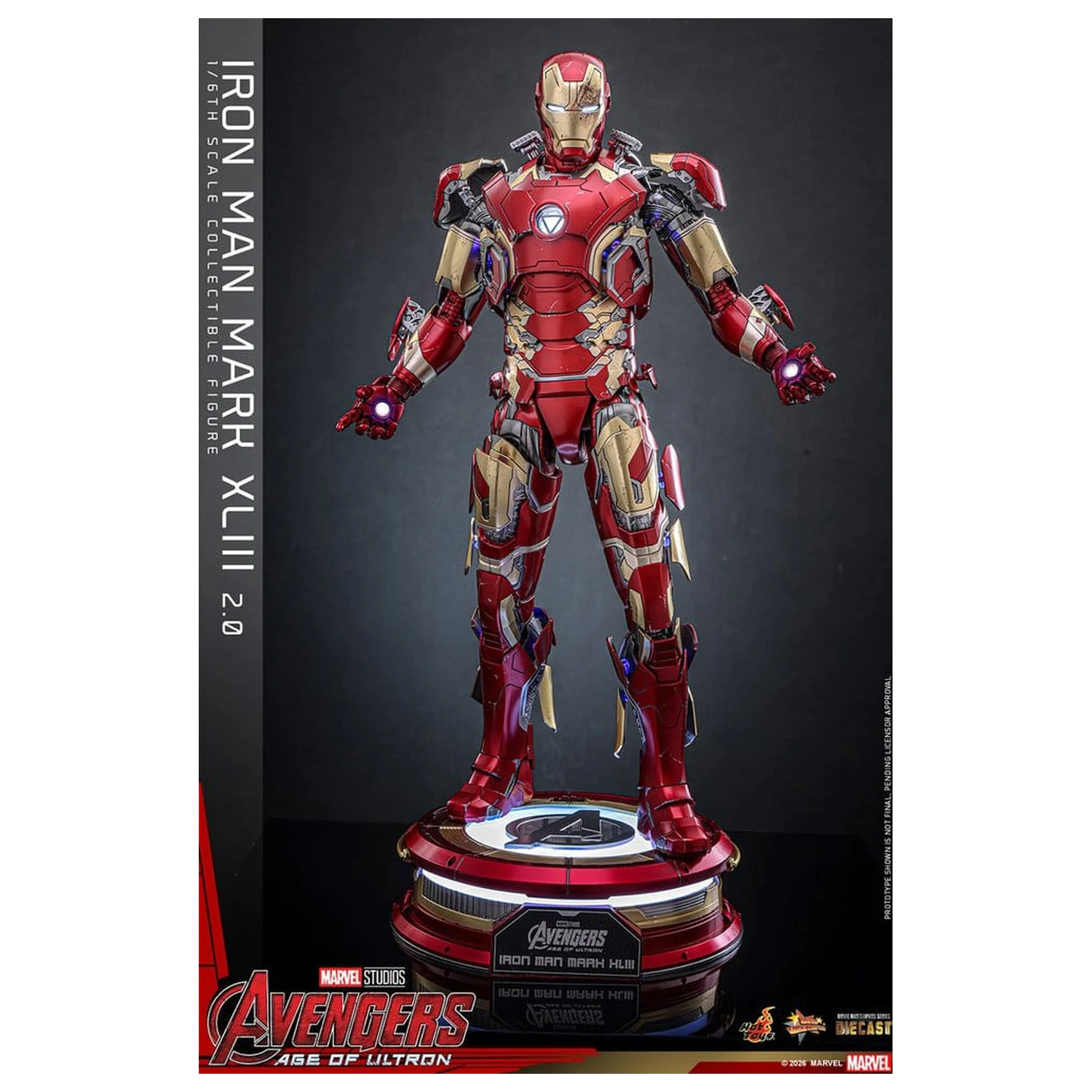Avengers: Age of Ultron Movie Masterpiece Diecast Action Figure 1/6 Iron Man Mark XLIII (2.0) 32 cm product photo