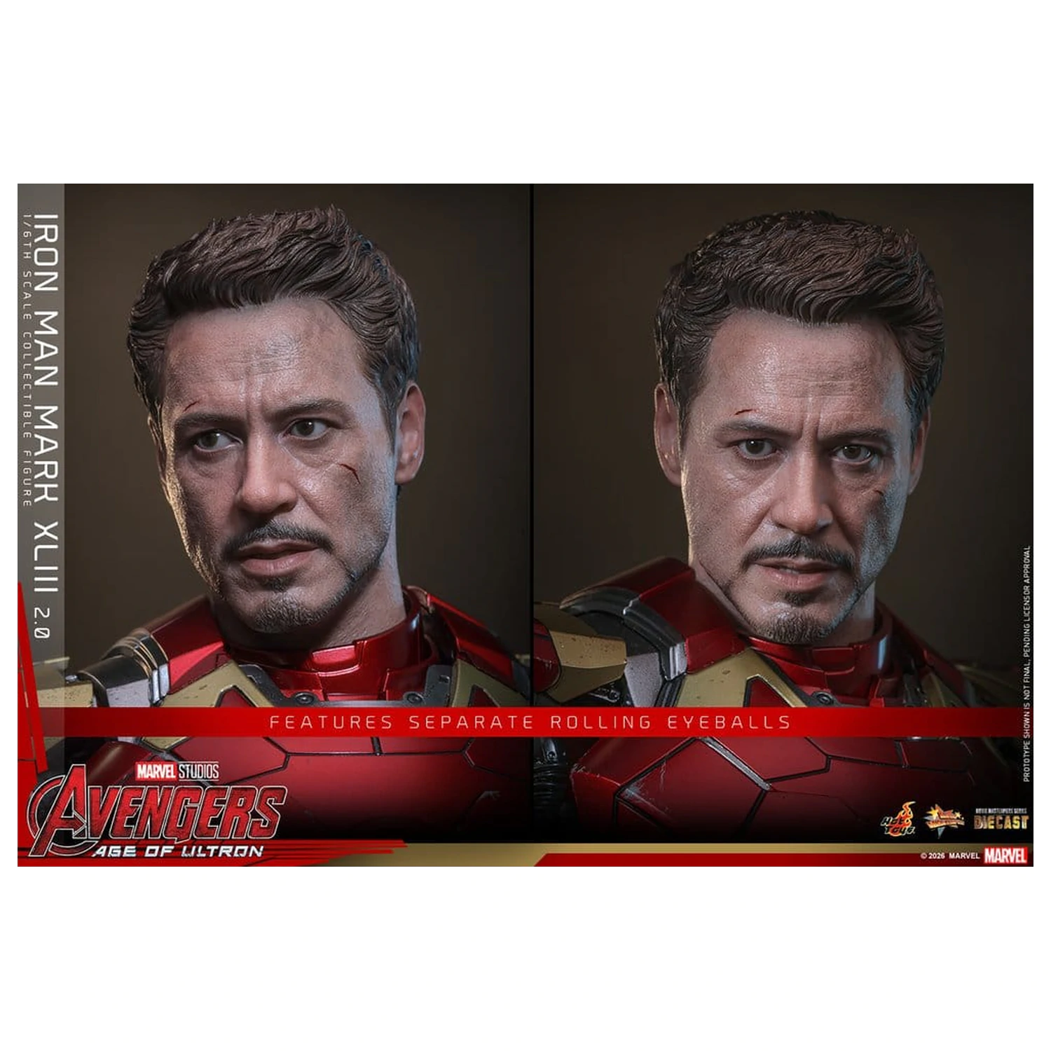 Avengers: Age of Ultron Movie Masterpiece Diecast Action Figure 1/6 Iron Man Mark XLIII (2.0) 32 cm product photo