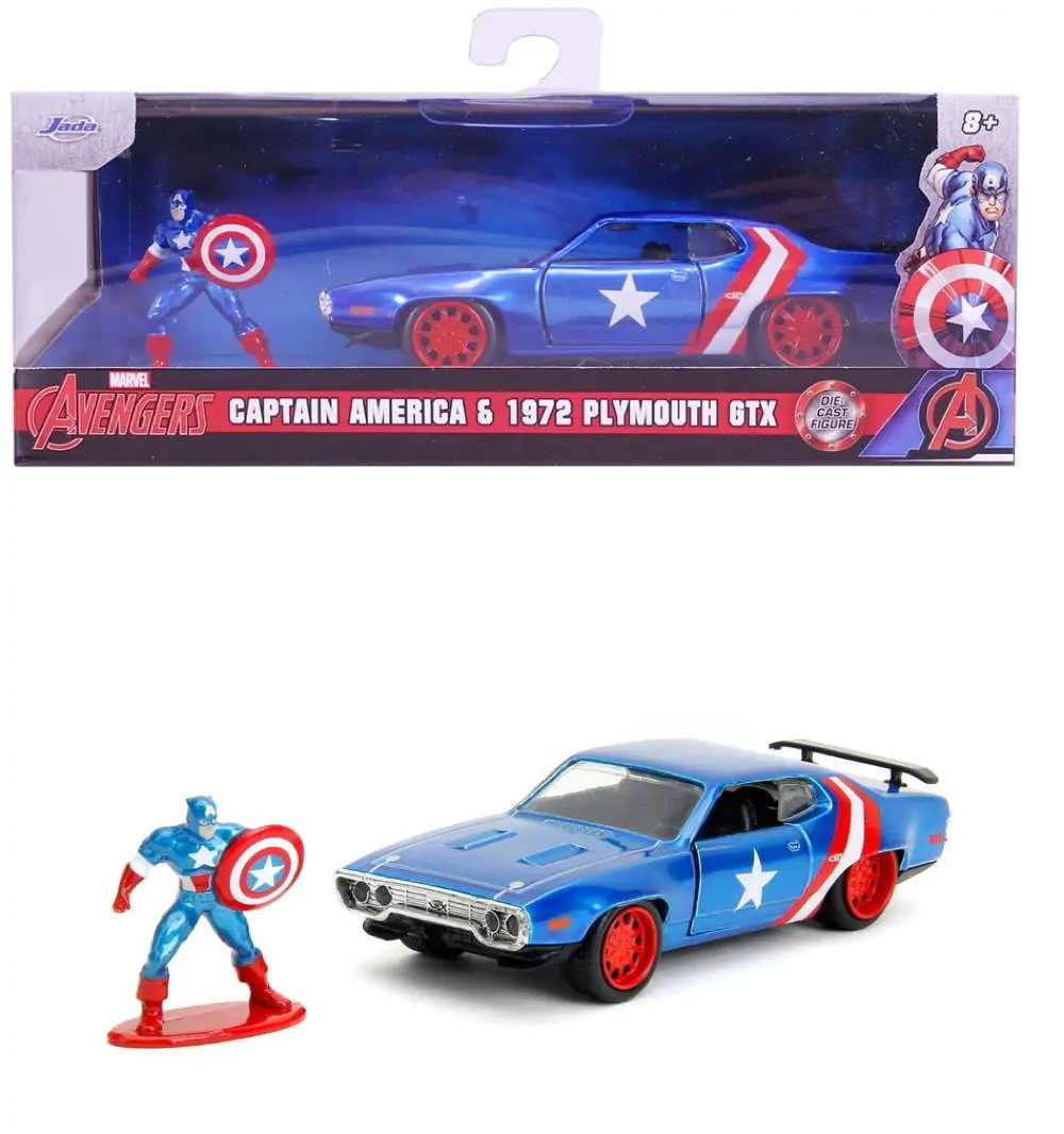 Avengers Diecast Model 1/32 1971 Plymouth GTX Captain America product photo