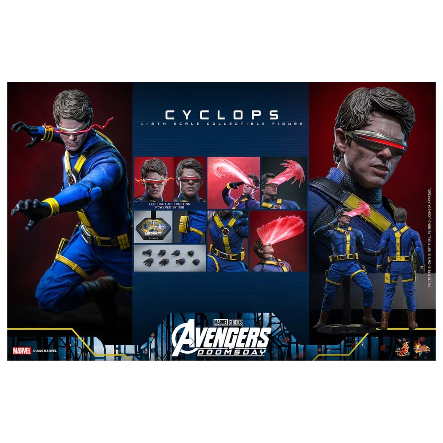Avengers: Doomsday Movie Masterpiece Action Figure 1/6 Cyclops 30 cm product photo