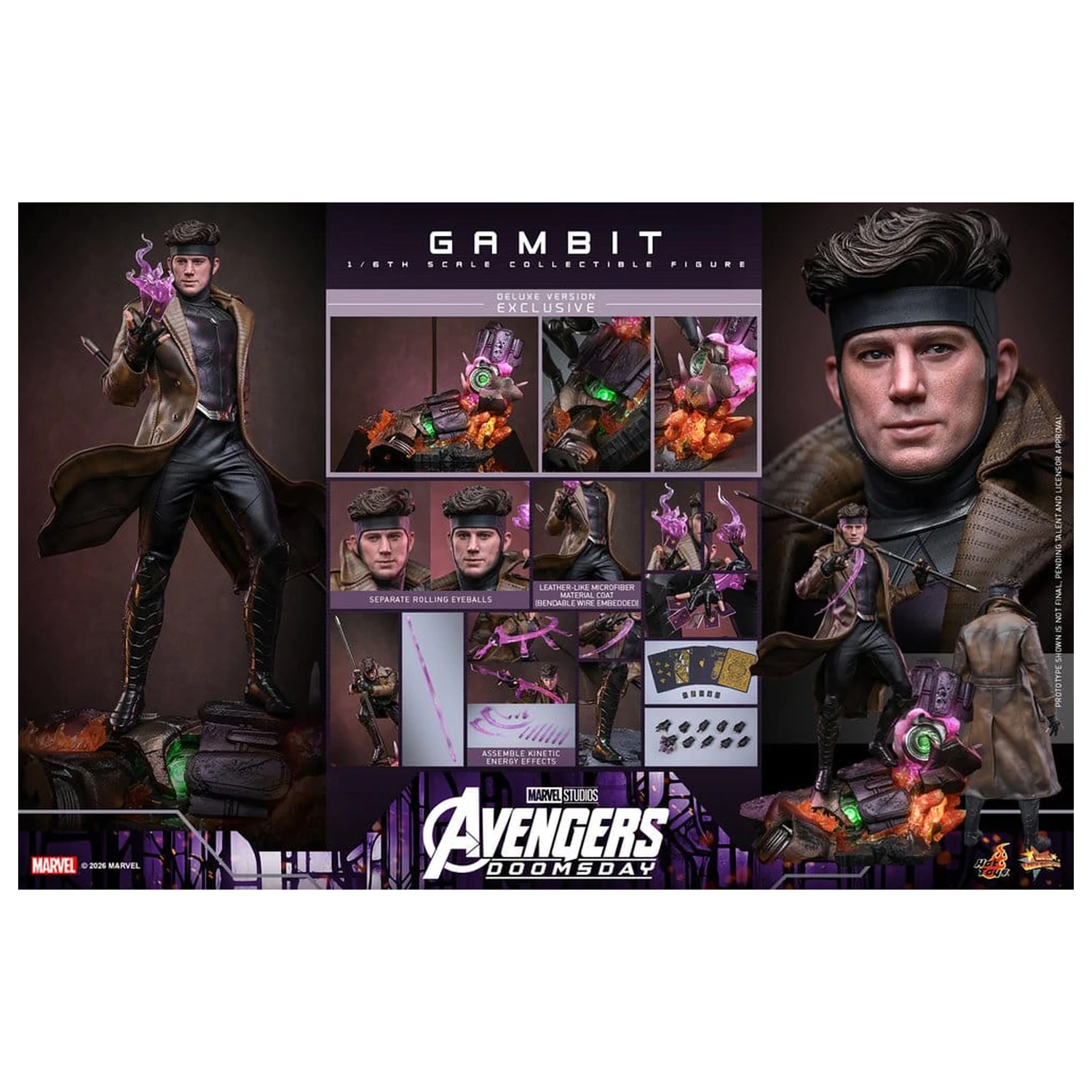 Avengers: Doomsday Movie Masterpiece Action Figure 1/6 Gambit (Deluxe Version) 31 cm product photo