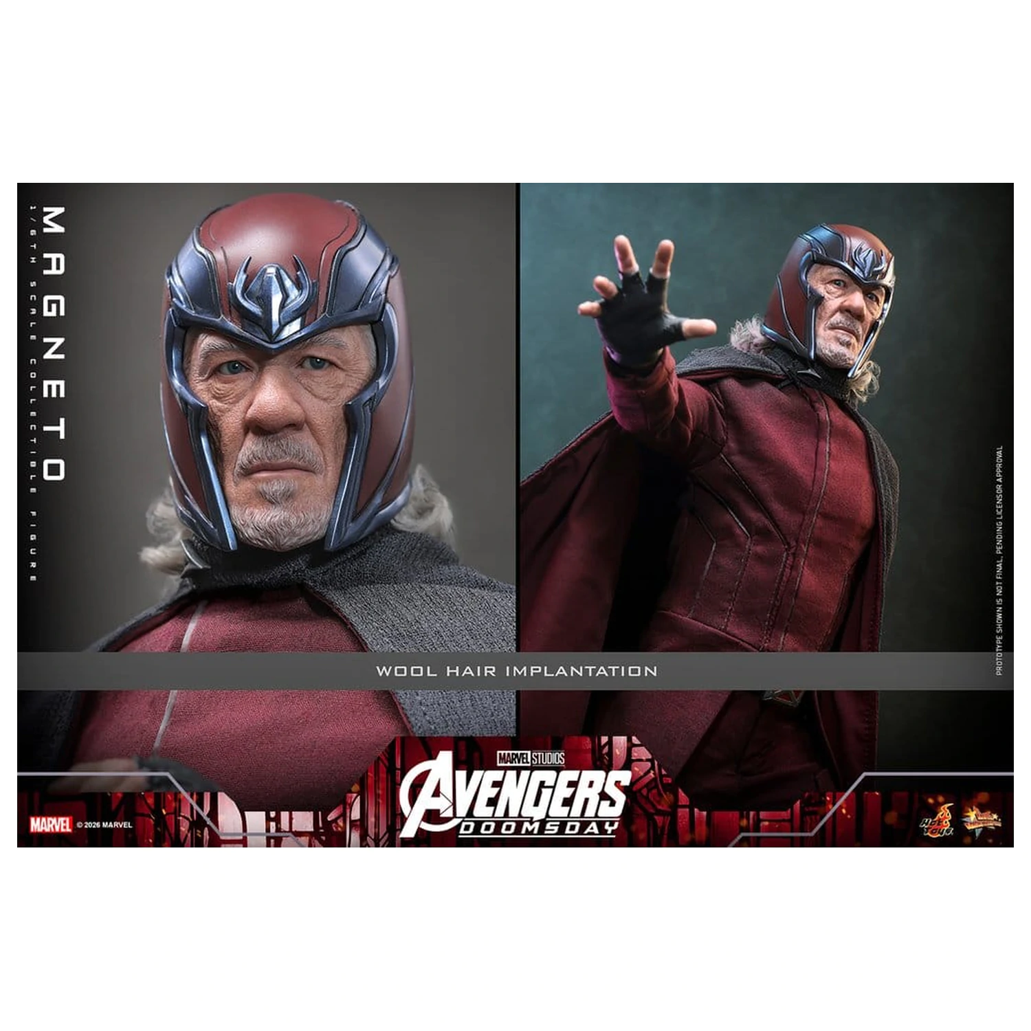 Avengers: Doomsday Movie Masterpiece Action Figure 1/6 Magneto 30 cm product photo