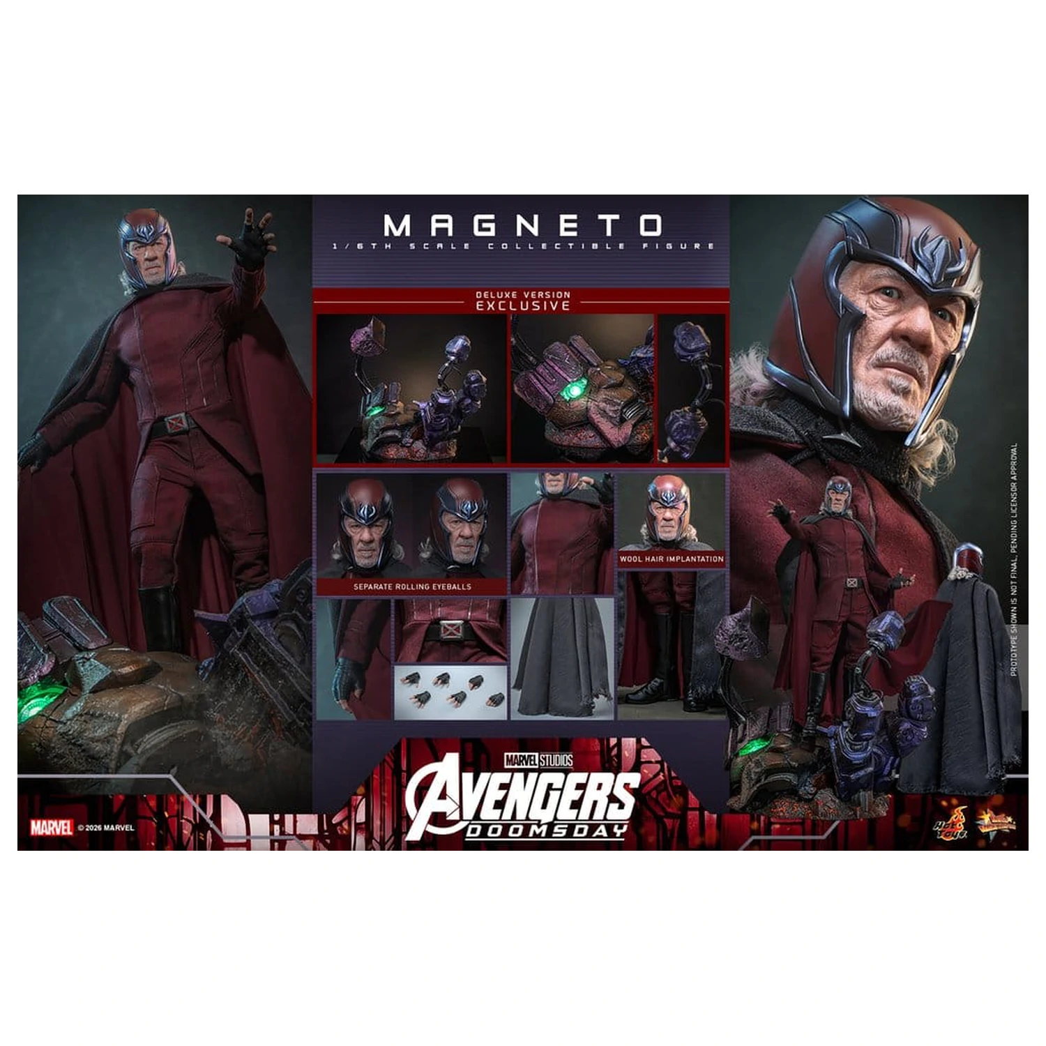 Avengers: Doomsday Movie Masterpiece Action Figure 1/6 Magneto (Deluxe Version) 30 cm product photo