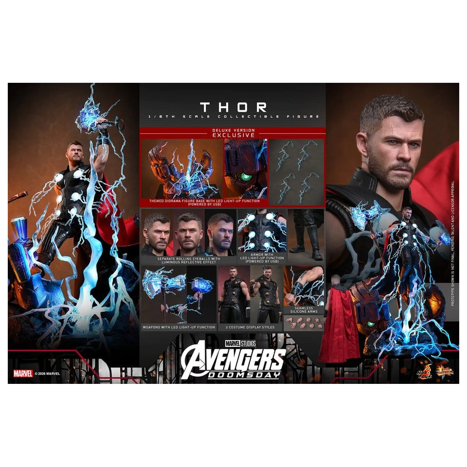 Avengers: Doomsday Movie Masterpiece Action Figure 1/6 Thor (Deluxe Version) 32 cm product photo