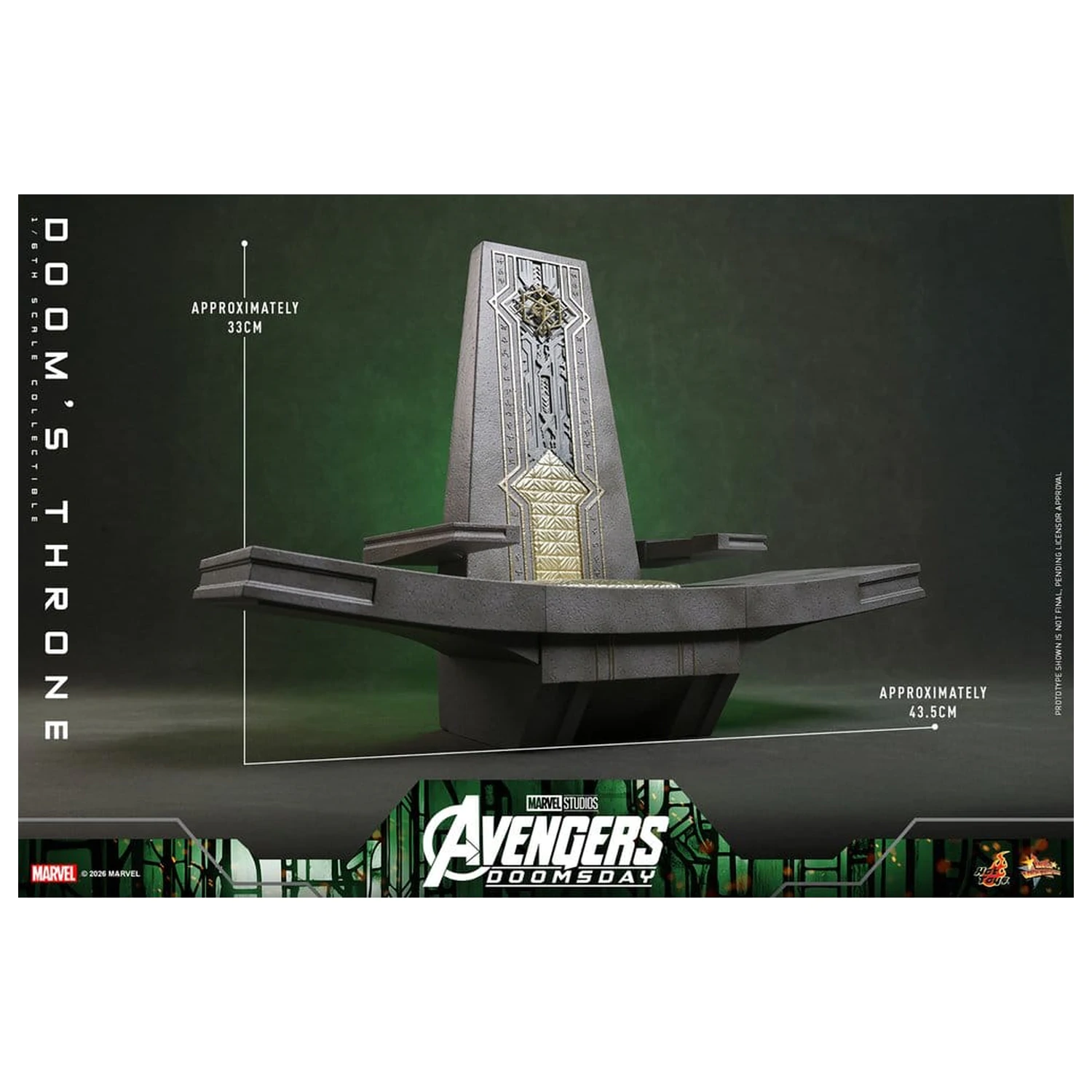 Avengers: Doomsday Movie Masterpiece Action Figure Accessory 1/6 Doom's Throne 33 cm product photo