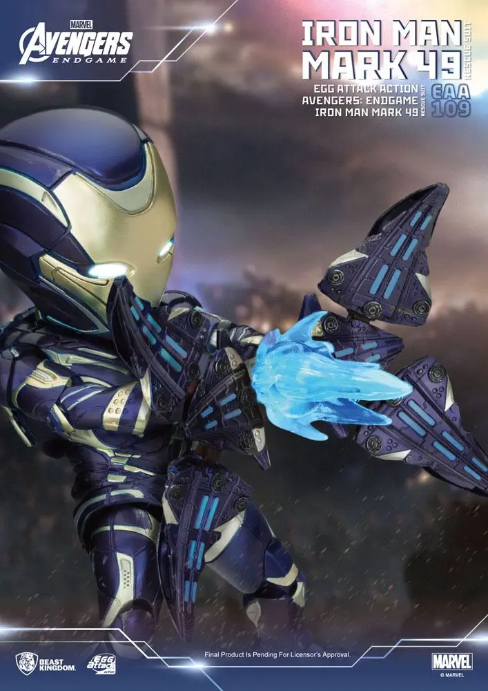 Avengers: Endgame Egg Attack Action Figure Iron Man Mark 49 Rescue Suit 21 cm product photo