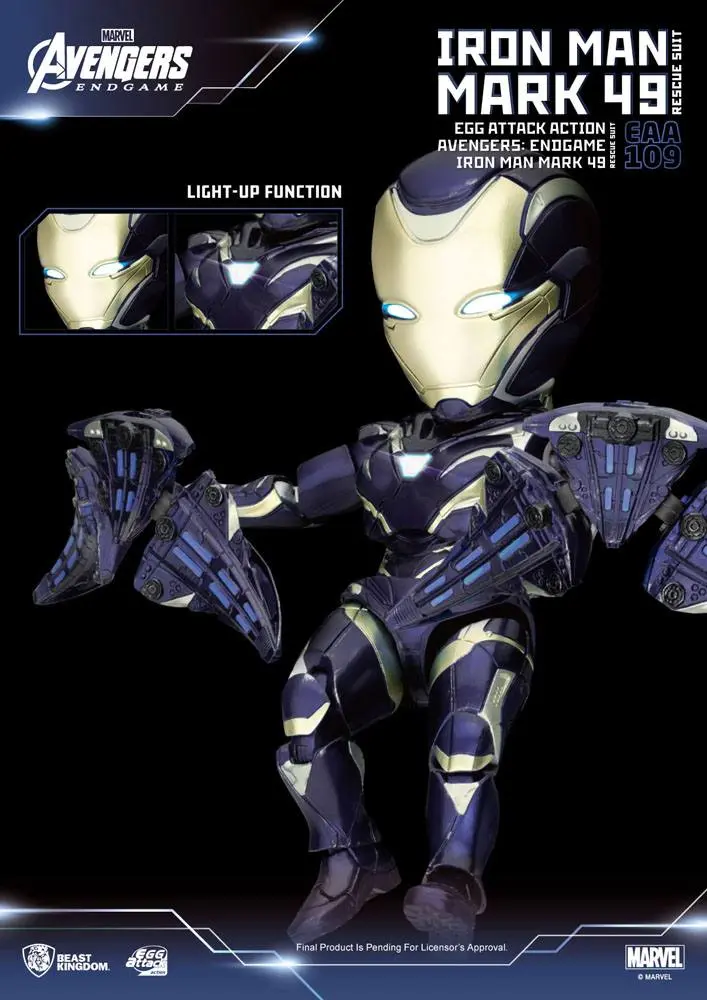 Avengers: Endgame Egg Attack Action Figure Iron Man Mark 49 Rescue Suit 21 cm product photo
