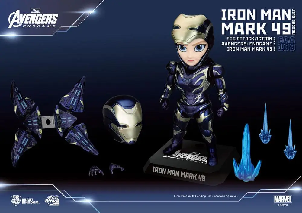 Avengers: Endgame Egg Attack Action Figure Iron Man Mark 49 Rescue Suit 21 cm product photo