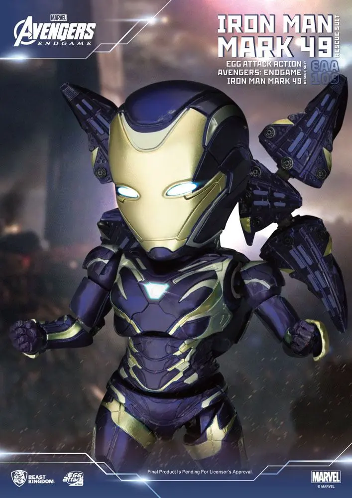 Avengers: Endgame Egg Attack Action Figure Iron Man Mark 49 Rescue Suit 21 cm product photo